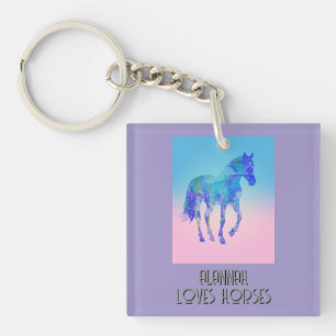 custom Just a girl who loves horses Key Ring