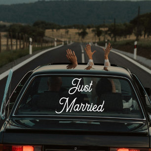 Custom Just Married Car Wedding Banner