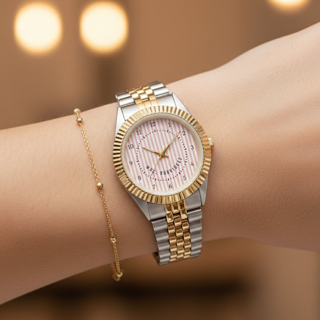 Custom Just Married Watch Gift for Husband & Wife (Personalized Couple Bracelet Watch – Anniversary or Wedding Gift for Him or Her)