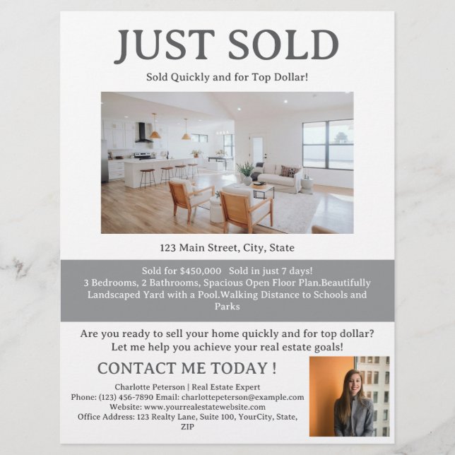 Custom Just Sold Flyer (Front)