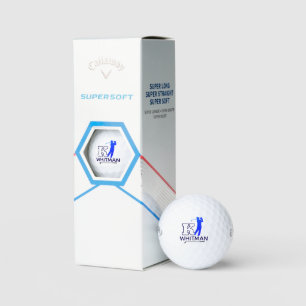 Custom K Initial - Golfer Mark - Blue  Golf Balls