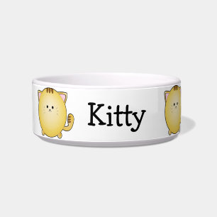Custom Kawaii Cartoon Cat Pet Bowl