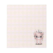 Custom Kawaii Unicorn Bear Face Floral Glasses
