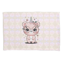 Custom Kawaii Unicorn Bear Face Floral Glasses