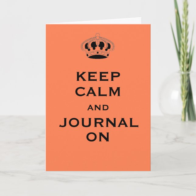 Custom, Keep Calm Coral Greeting Card (Front)