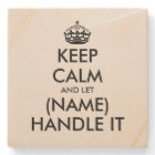 Custom keep calm funny marble stone coaster gift