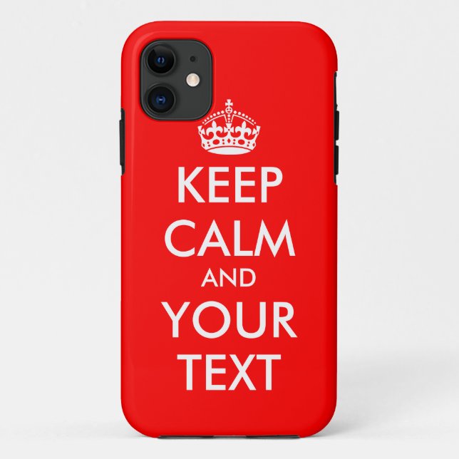 Custom Keep Calm iPhone 5 case | Customisable (Back)