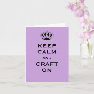 Custom, Keep Calm Lavender Purple Greeting Card