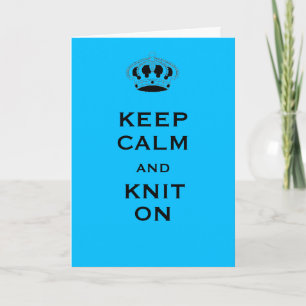 Custom, Keep Calm Sky Blue Greeting Card