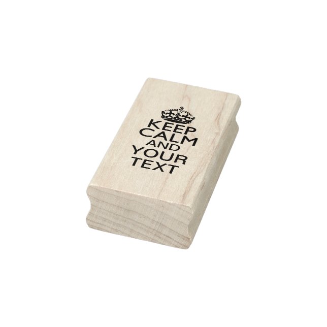 Custom Keep Calm Text Saying Rubber Stamp (Stamp)