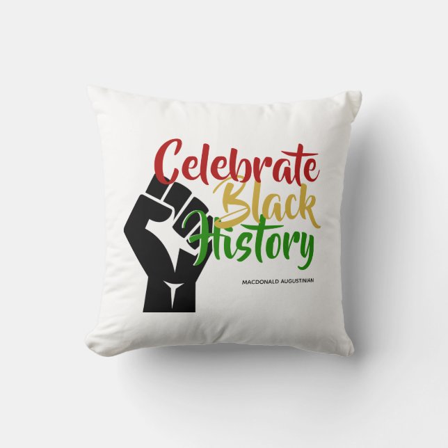 Custom Keepsake | CELEBRATE BLACK HISTORY Month Cushion (Front)