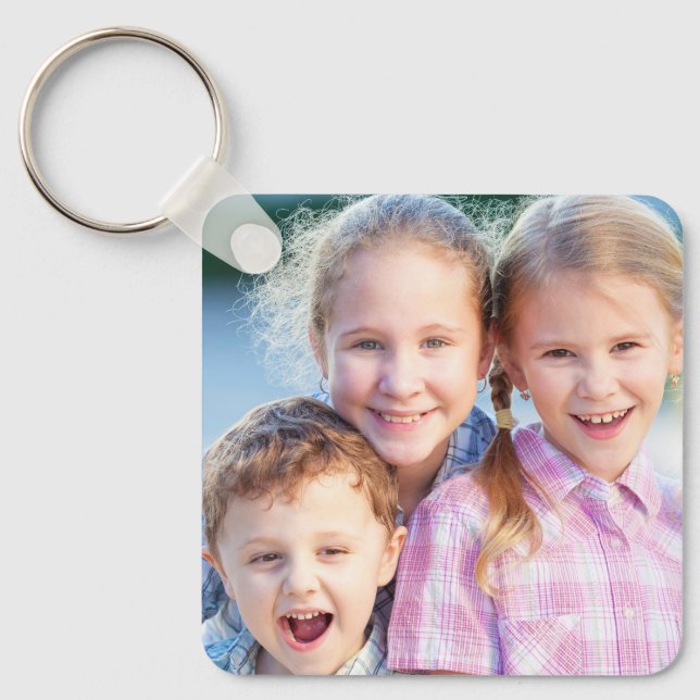 Custom Keepsake Family Photo  Key Ring (Front)