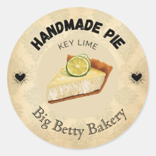 Custom Key Lime Pie Labels   Personalised Bakery P