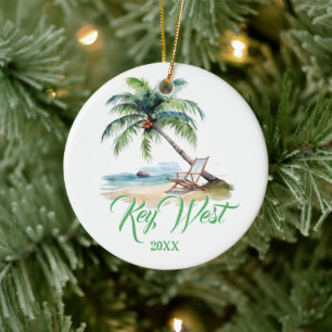 Custom Key West Beach Ceramic Tree Decoration