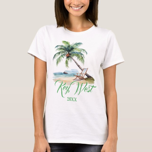 Custom Key West Beach  T-Shirt (Front)