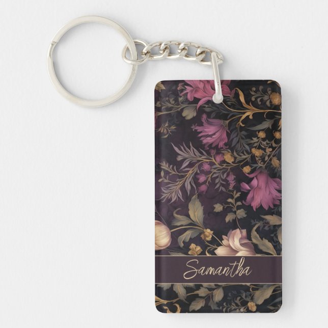 Custom keychain with flower pattern (Front)