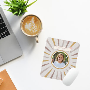 Custom Kid Name & Photo Colourful Mouse Pad