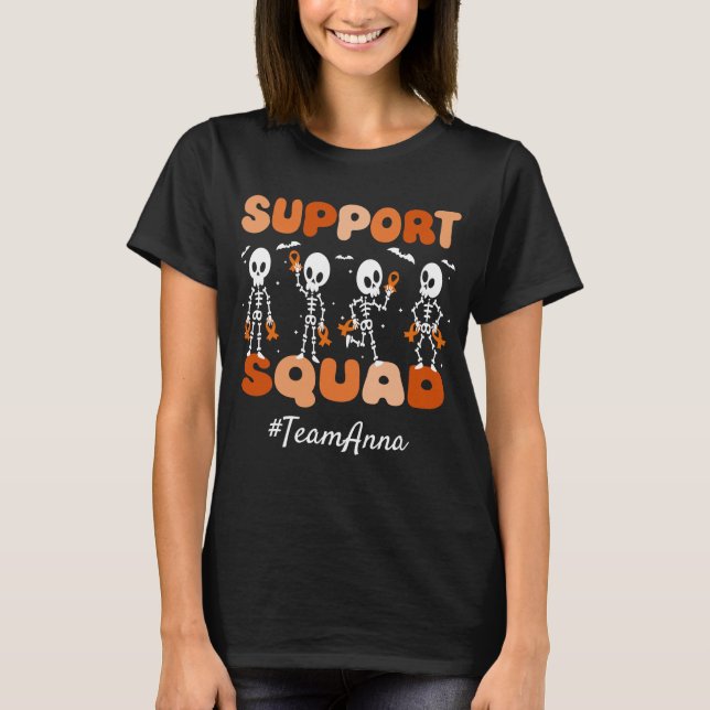 Custom Kidney Cancer Support Squad Halloween Tee (Front)