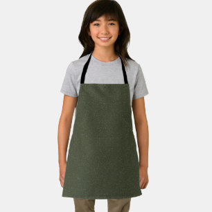 Custom Kids Apron – Moss Green Textured Style