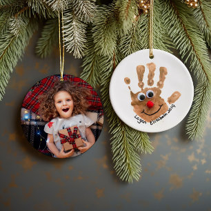 Custom Kids' Art and Photo Keepsake Ceramic Tree Decoration
