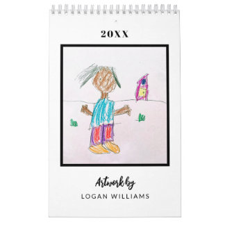 Custom Kids' Art Keepsake Christmas Gift Calendar
