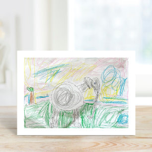 Custom Kids' Art Print Card