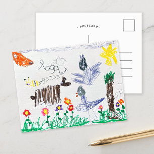 Custom Kids' Art Print Postcard