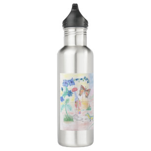 Custom Kids Artwork, Nutcracker toy, butterfly,  710 Ml Water Bottle