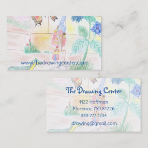 Custom Kids Artwork, Nutcracker toy, butterfly, Business Card
