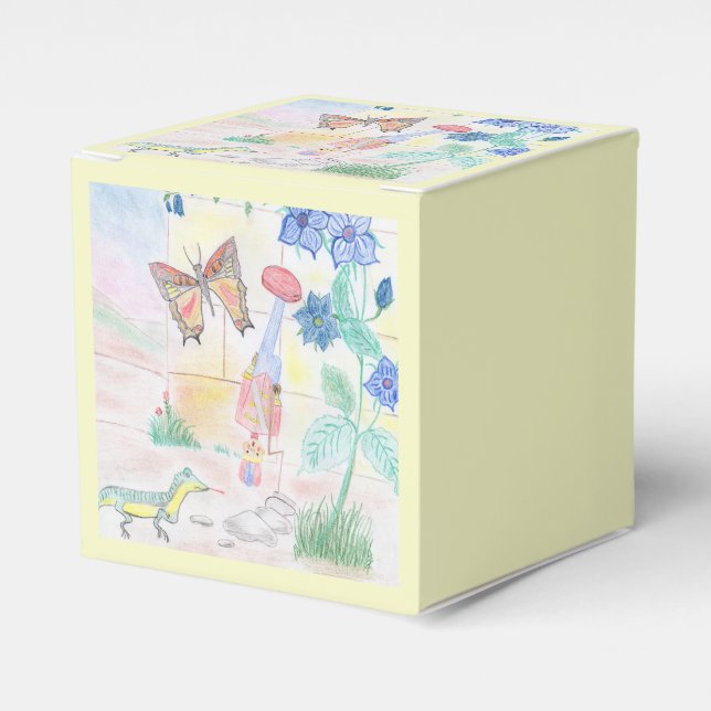 Custom Kids Artwork, Nutcracker toy, butterfly,  Favour Box (Front Side)