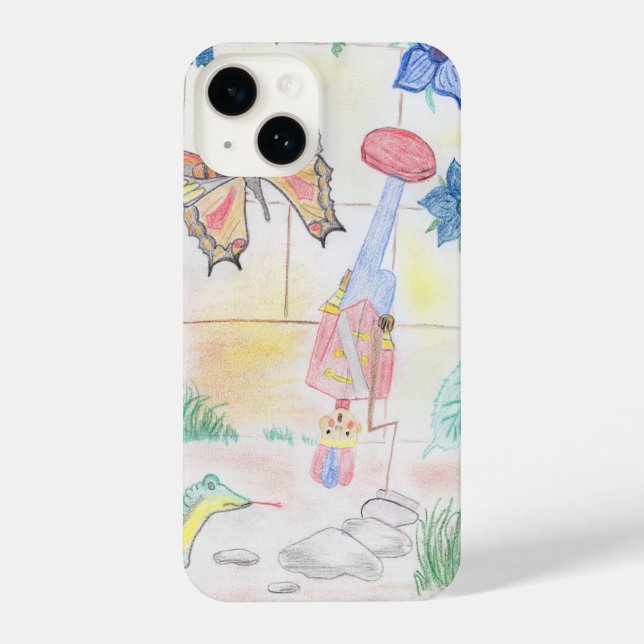 Custom Kids Artwork, Nutcracker toy, butterfly,  iPhone Case (Back)