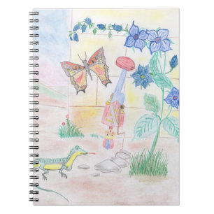 Custom Kids Artwork, Nutcracker toy, butterfly,  Notebook