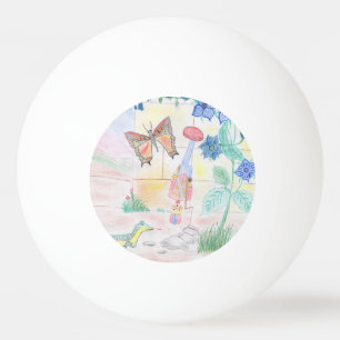 Custom Kids Artwork, Nutcracker toy, butterfly,  Ping Pong Ball