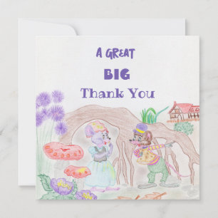 Custom Kids Artwork, two cute mouse, flowers...