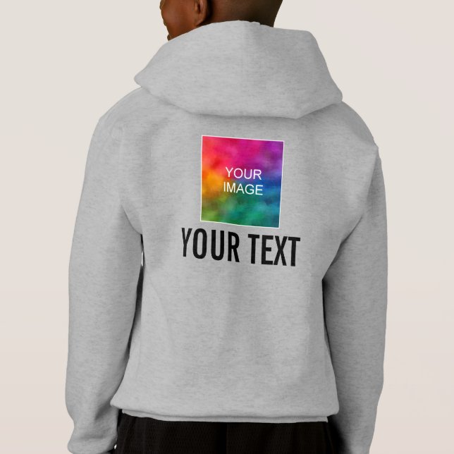 Custom Kids Back Design Hoodie Clothing Apparel (Back)