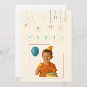 Custom Kids Birthday Invitation with Photo
