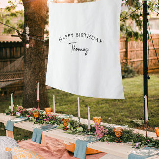 Custom Kids Birthday Name Sheet Backdrop Banner Tapestry