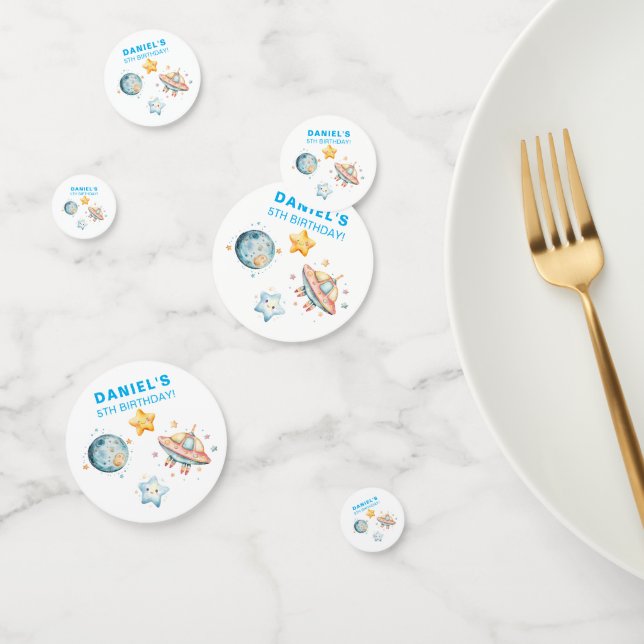 Custom Kids Birthday Space-Themed Confetti (Group)