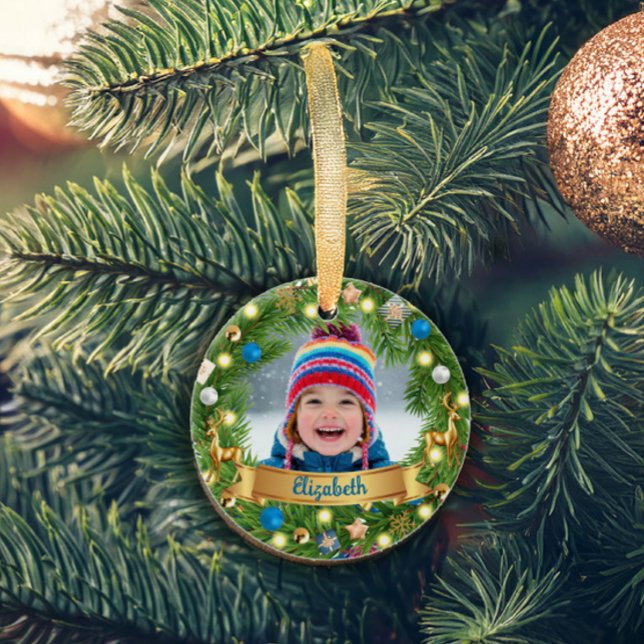 Custom Kids Christmas Photo Ornament Keepsake  (Creator Uploaded)