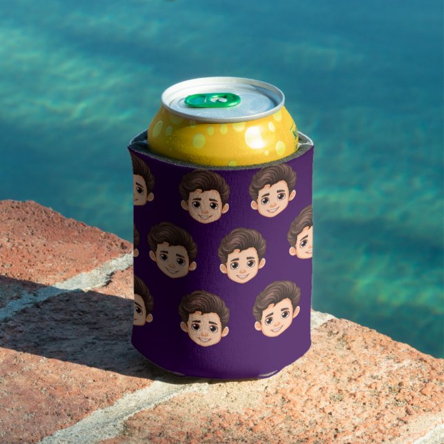 Custom kids Face Funny  Party Personalized  Can Cooler (In Situ Pool)