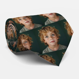 Custom Kids Faces Photo Pattern Tie