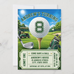 Custom Kids Golf birthday Invitation