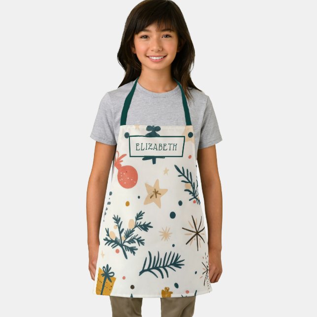 Custom Kids Holiday Baking  Apron (Insitu)