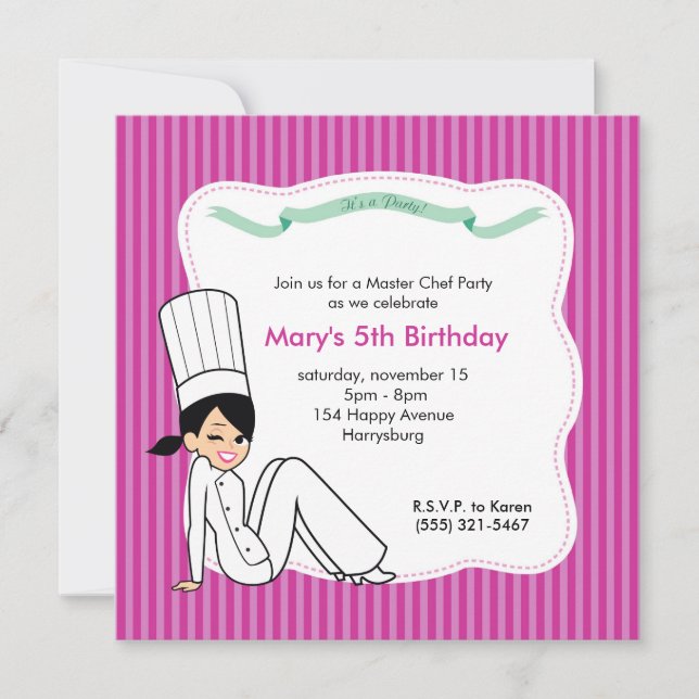 Custom Kids Party Invitation with Unique Artwork (Front)