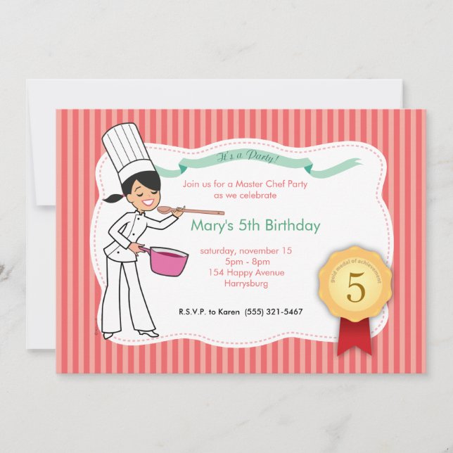 Custom Kids Party Invitation with Unique Artwork (Front)