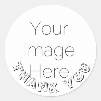 custom kids party Thank You Single Photo Sticker