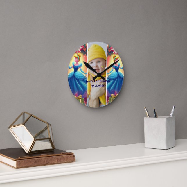 Custom Kids Photo bedroom decor Round Clock (Office)