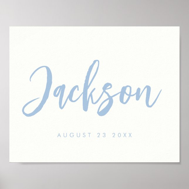 Custom Kid's Room Baby Name Nursery Wall Print (Front)
