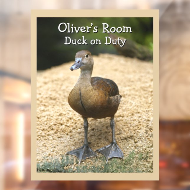 Custom Kids Room Duck on Duty Name Design (Sheet 2)