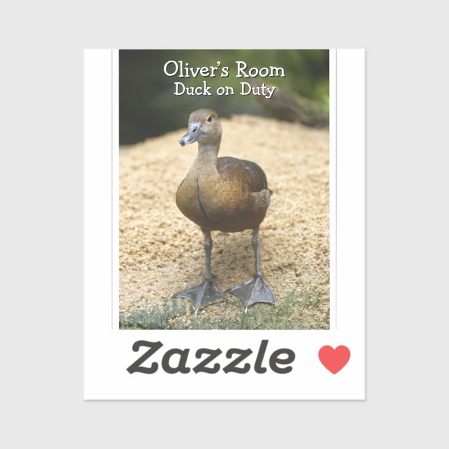 Custom Kids Room Duck on Duty Name Design (Sheet)
